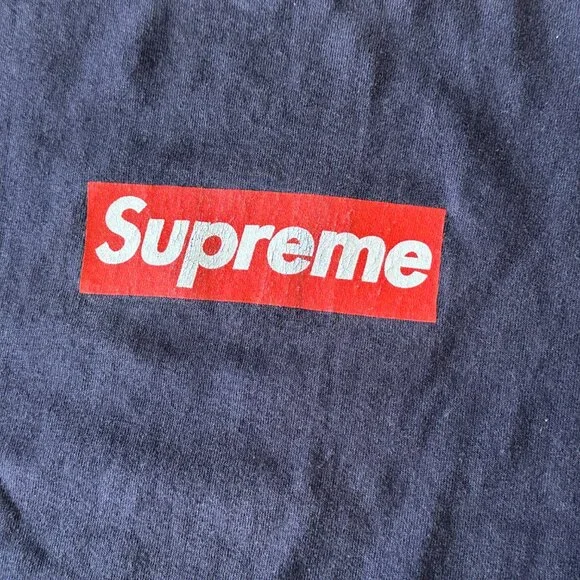 Vintage Supreme 1999 Box Logo T-Shirt Navy/Red size XL - Picture 4 of 8